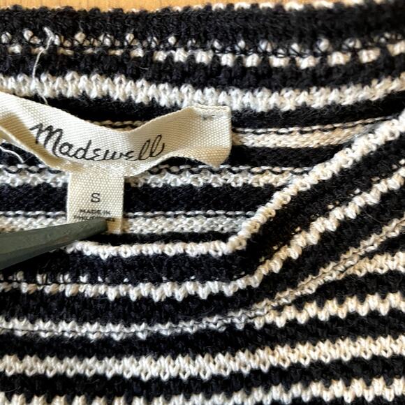 Madewell Striped Curved Long Sleeve Tee - Size Small - Picture 2 of 3